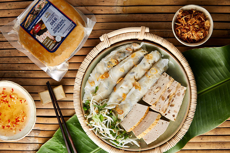 Chả Bì. Vietnamese pork roll with pork rind
