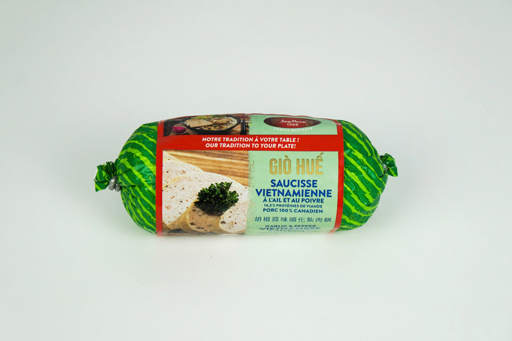 Giò Huế. Vietnamese pork roll with garlic and pepper