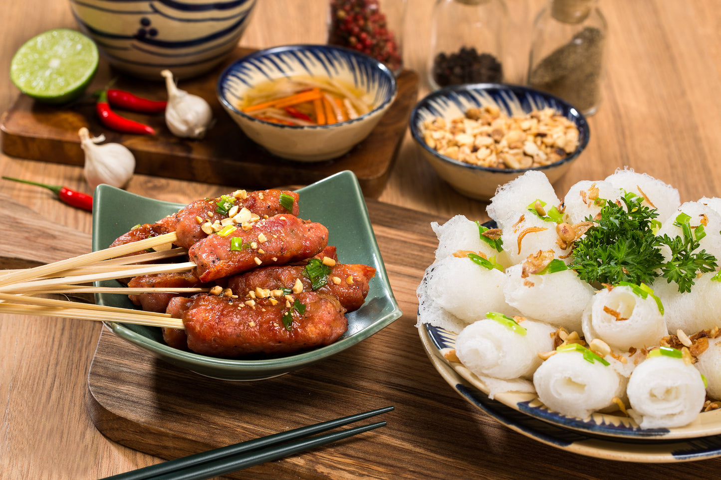 Nem nướng - Raw pork paste Vietnamese BBQ Style
